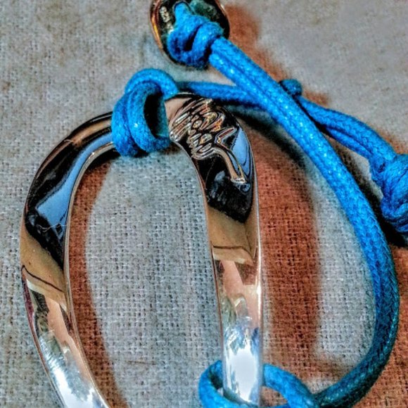 Ippolita sterling silver Blue Cord 7" Bracelet sterling button clasp - Picture 5 of 5